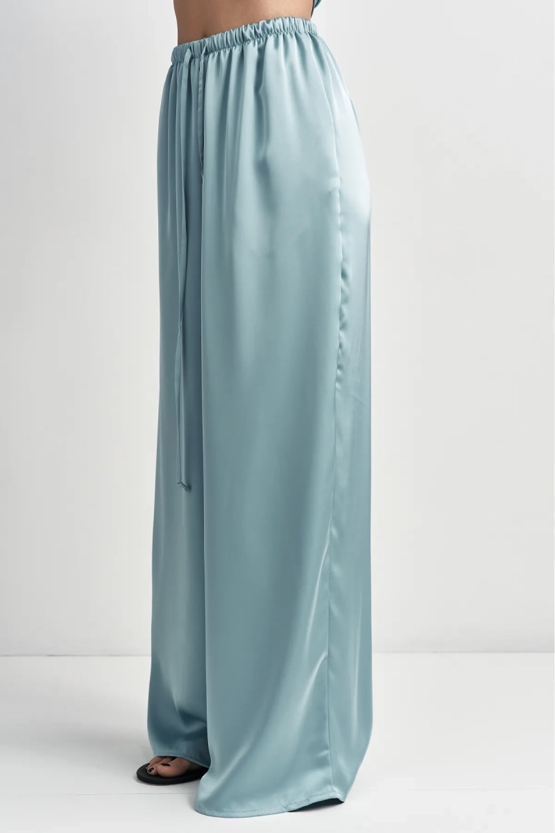 Брюки атласные Erist store, цвет: бирюзовый, НФ-00003472 купить онлайн