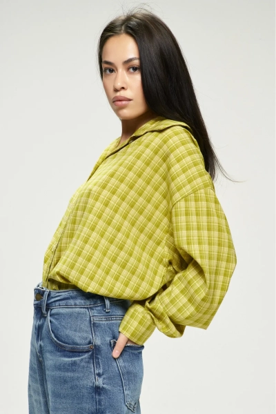 Рубашка Oversized в клетку Lime