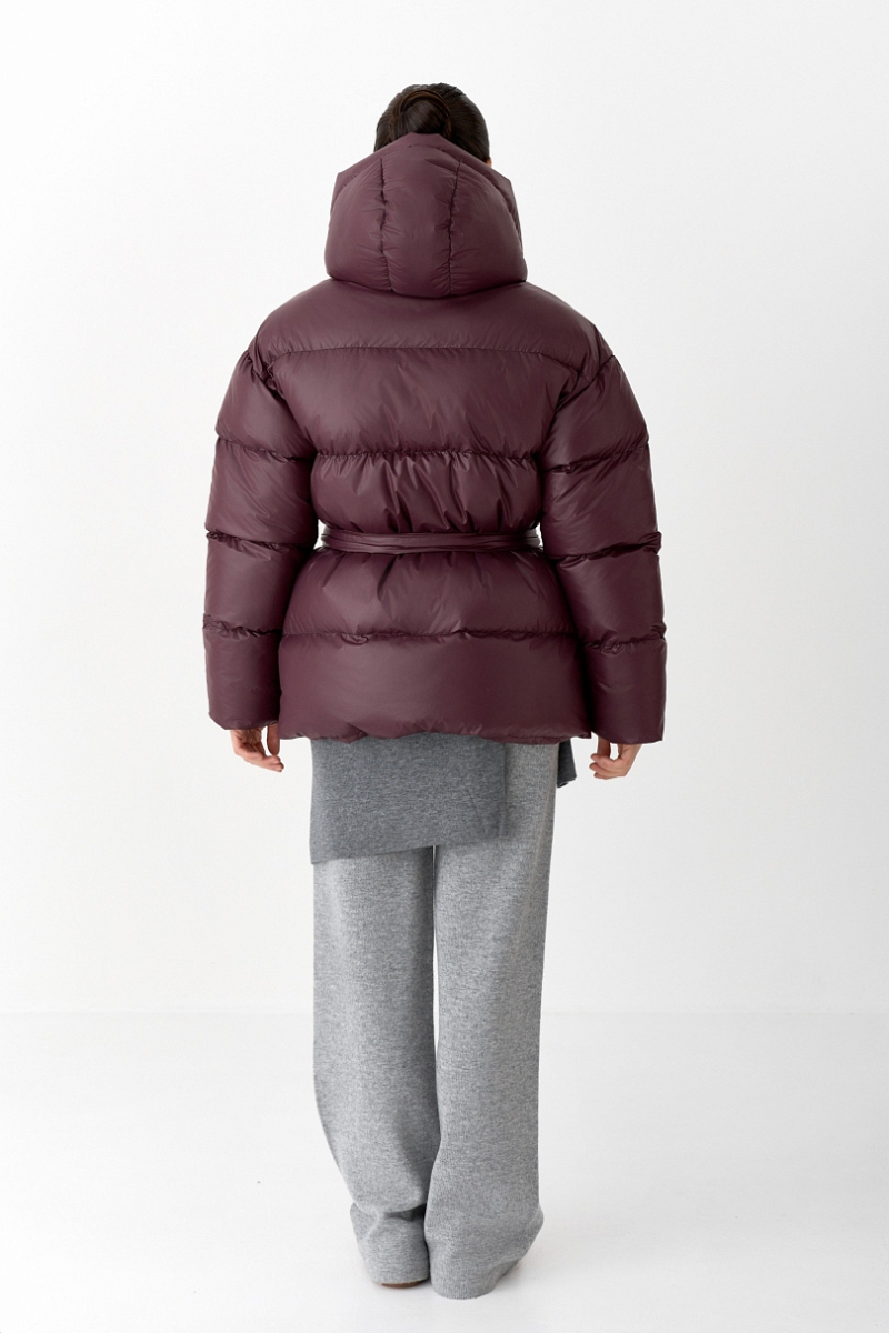 Пуховик с эффектом Puff Ricoco, цвет: сливовый, 7013/1 купить онлайн