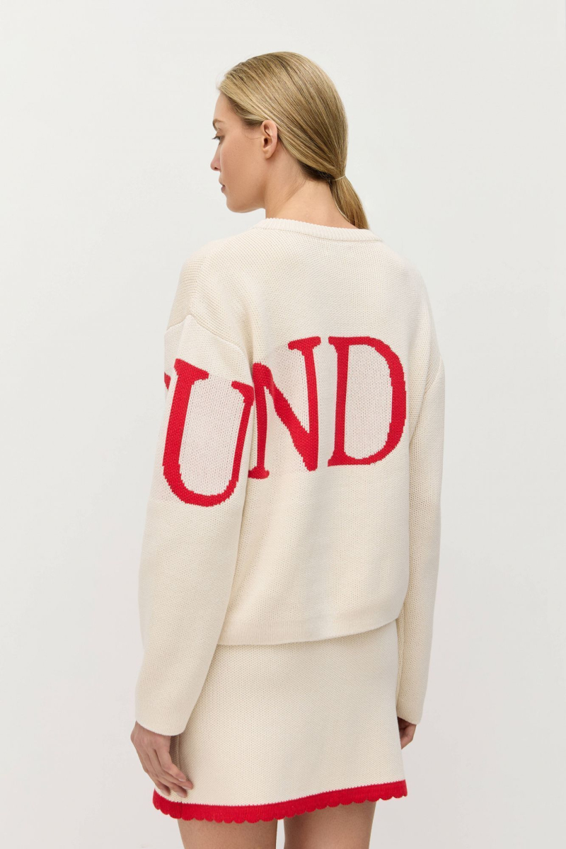 Юбка мини с фигурным краем AROUND, цвет: светло-бежевый/красный, 272_41СA005 купить онлайн