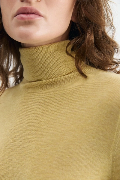 Водолазка вязаная с шерстью Daisyknit, цвет: Желтый,  купить онлайн