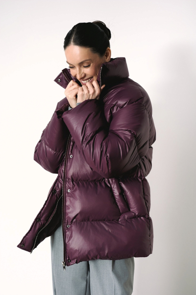 Пуховик с эффектом Puff Ricoco, цвет: сливовый, 7013/1 купить онлайн