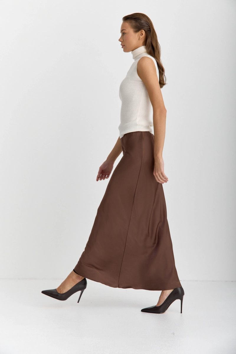 Юбка макси из двойной ткани