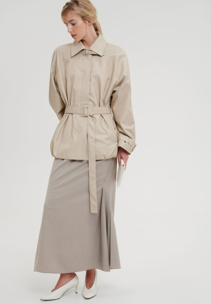 Тренч укороченный CHUBA, цвет: бежевый,  купить онлайн