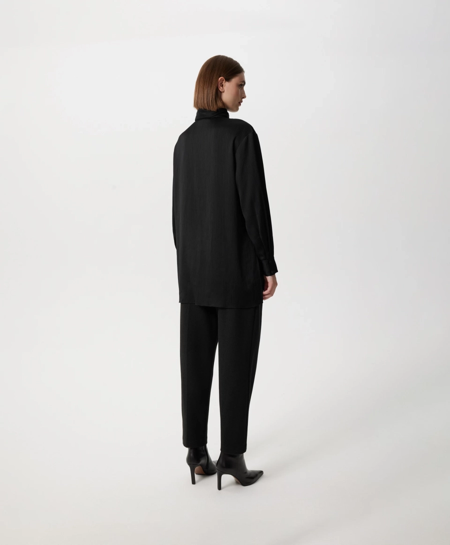 Блузка прямой свободной формы GLVR, цвет: Черный, 225G31GAC2216 купить онлайн