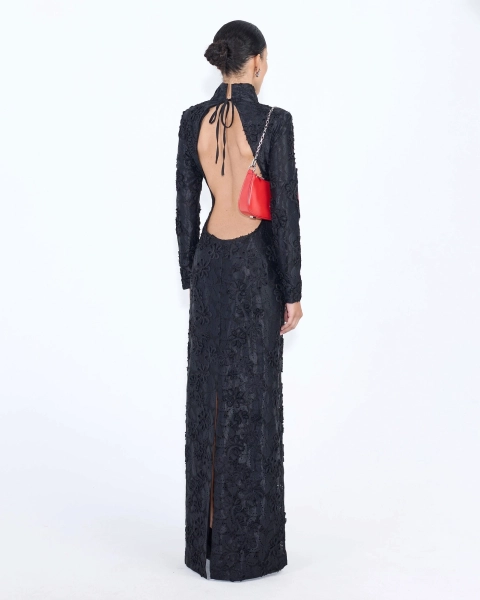 Платье-макси с открытой спиной КРУЖЕВА ASIA ST 71, цвет: Черный, Ast71.dress-laces-maxi-bl купить онлайн