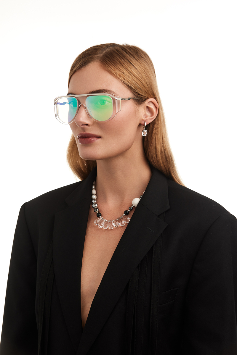 Очки солнцезащитные Fakoshima x Беспринципные CHRISTY FAKOSHIMA, цвет: MIRRORED COATING CHRISTY-CRYSTAL купить онлайн