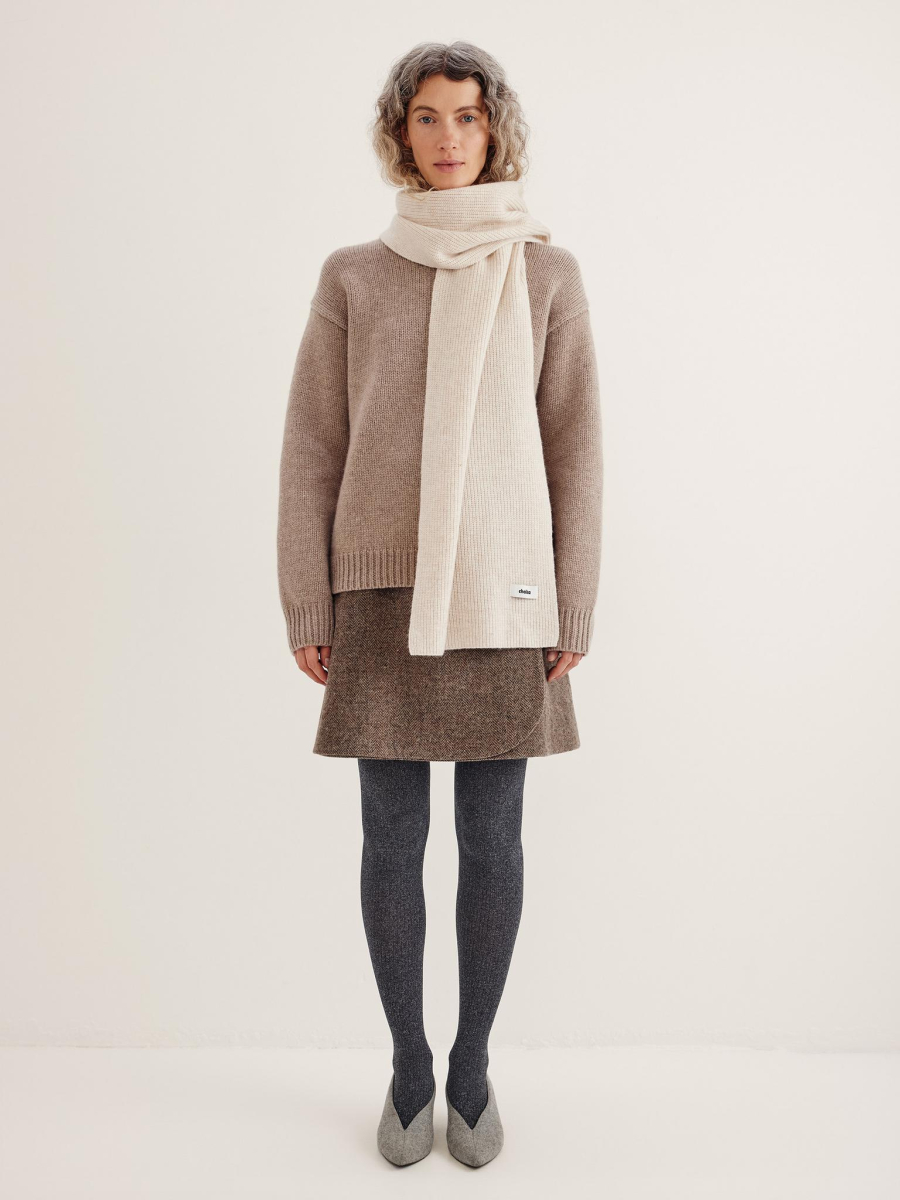 Шарф кашемировый Chaika, цвет: молочный SF-16 купить онлайн