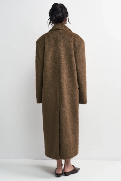 Пальто-макси ERISTSTORE, цвет: коричневый, НФ-00003233 купить онлайн