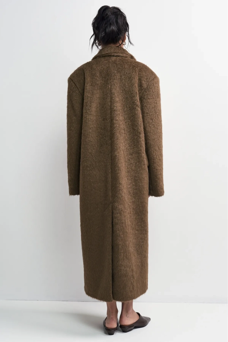 Пальто-макси ERISTSTORE, цвет: коричневый, НФ-00003233 купить онлайн
