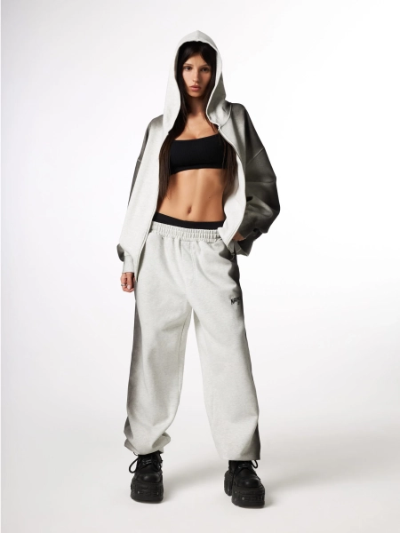 Брюки Naipache crew pants U NAIPACHE, цвет: серый,  купить онлайн