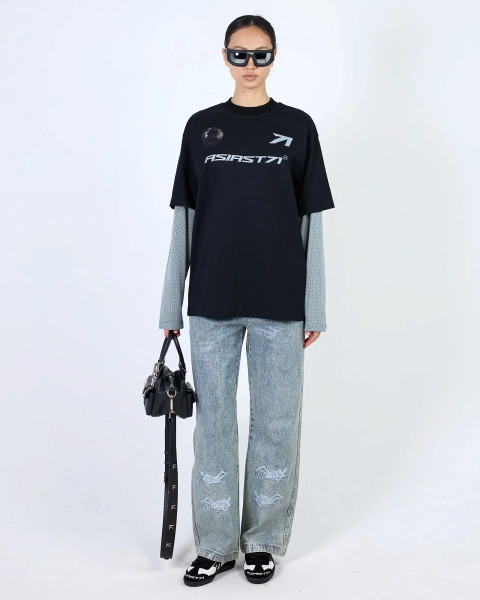 Лонгслив JERSEY MESH SLEEVES BLACK ASIA ST 71, цвет: Черный, Ast71.lsleevs-jersey-mesh-bl купить онлайн