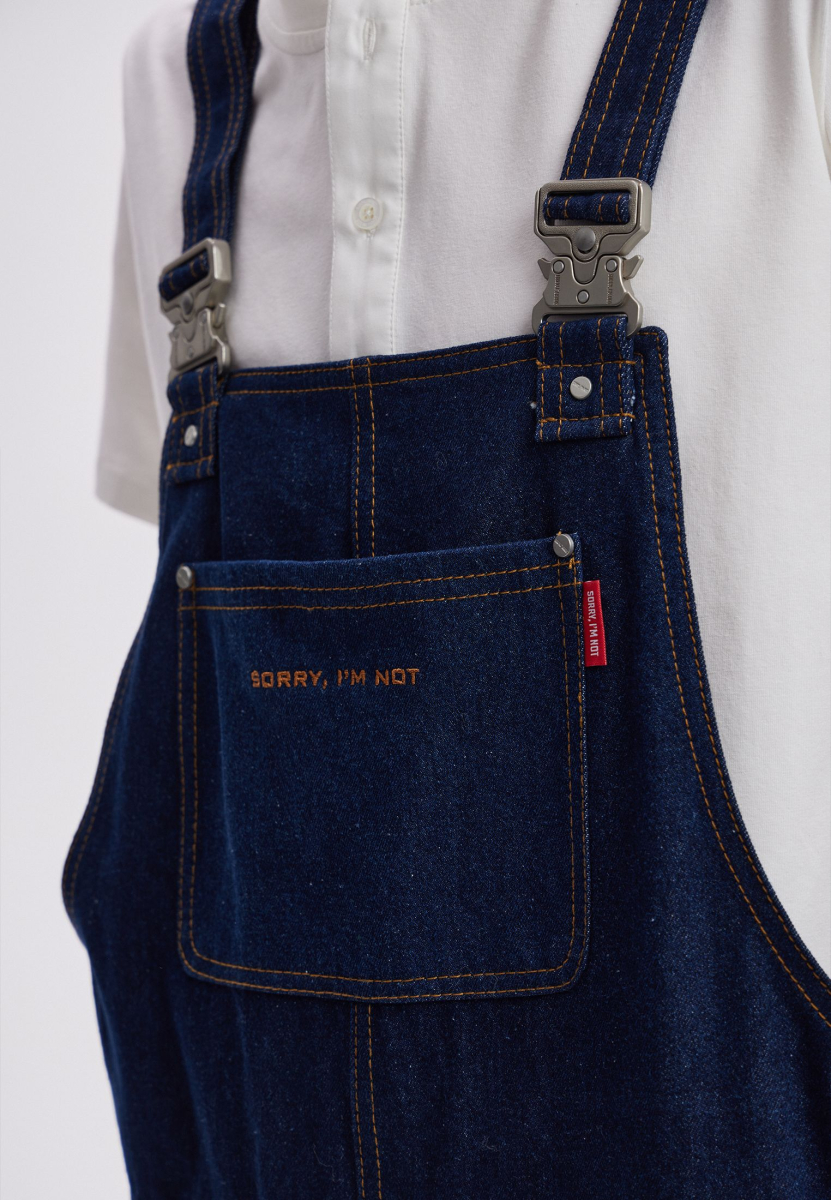 Джинсовый комбинезон SORRY, I’M NOT, цвет: синий,  купить онлайн