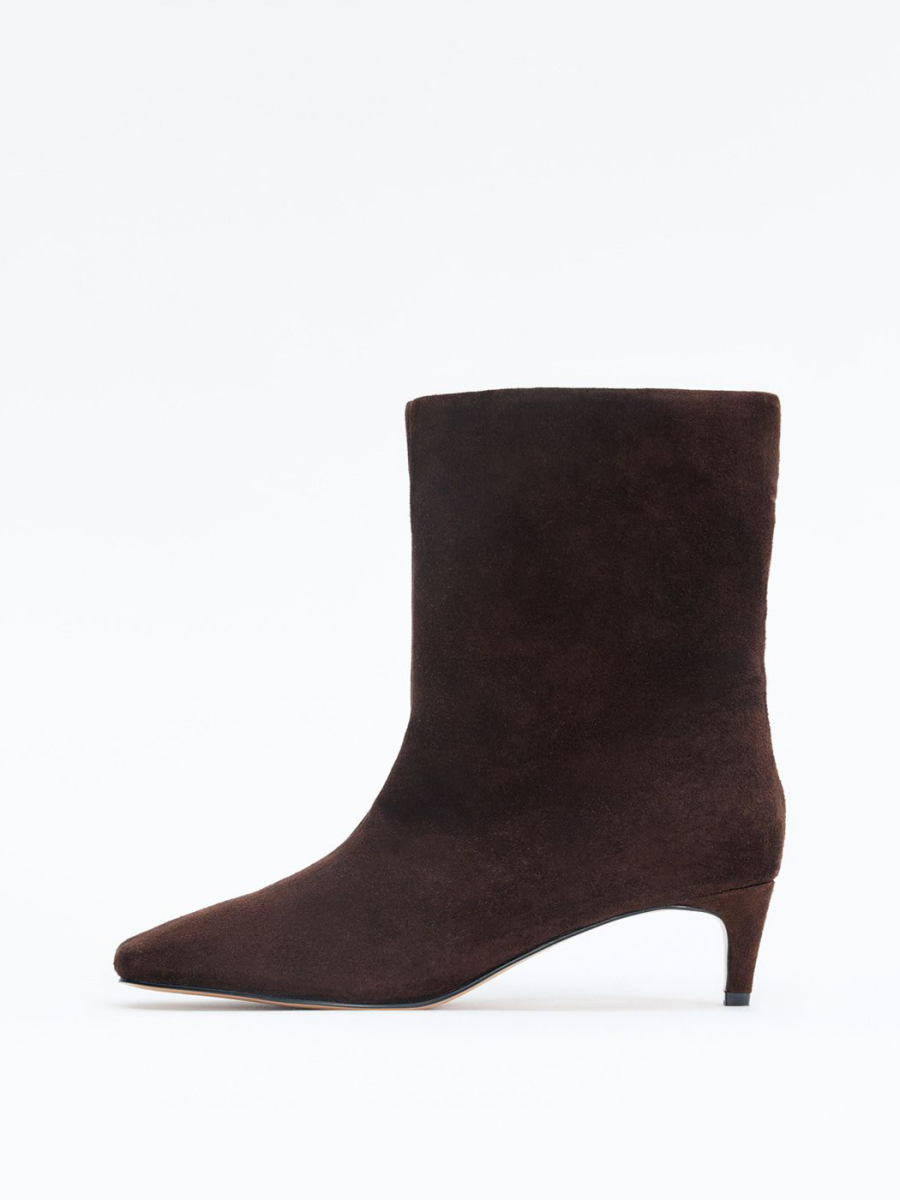Ботильоны из натуральной замши