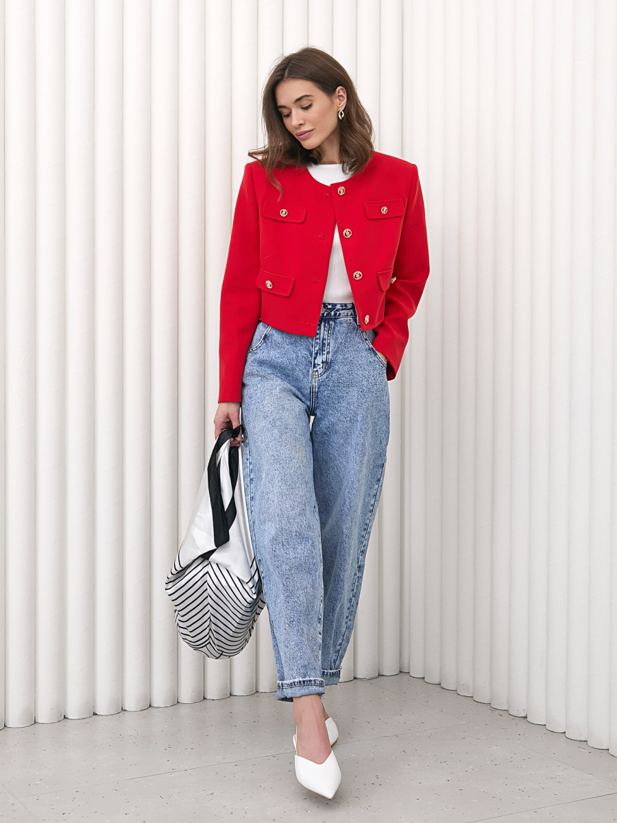 Джинсы-баллон I.B.W., цвет: голубой, TR036 купить онлайн