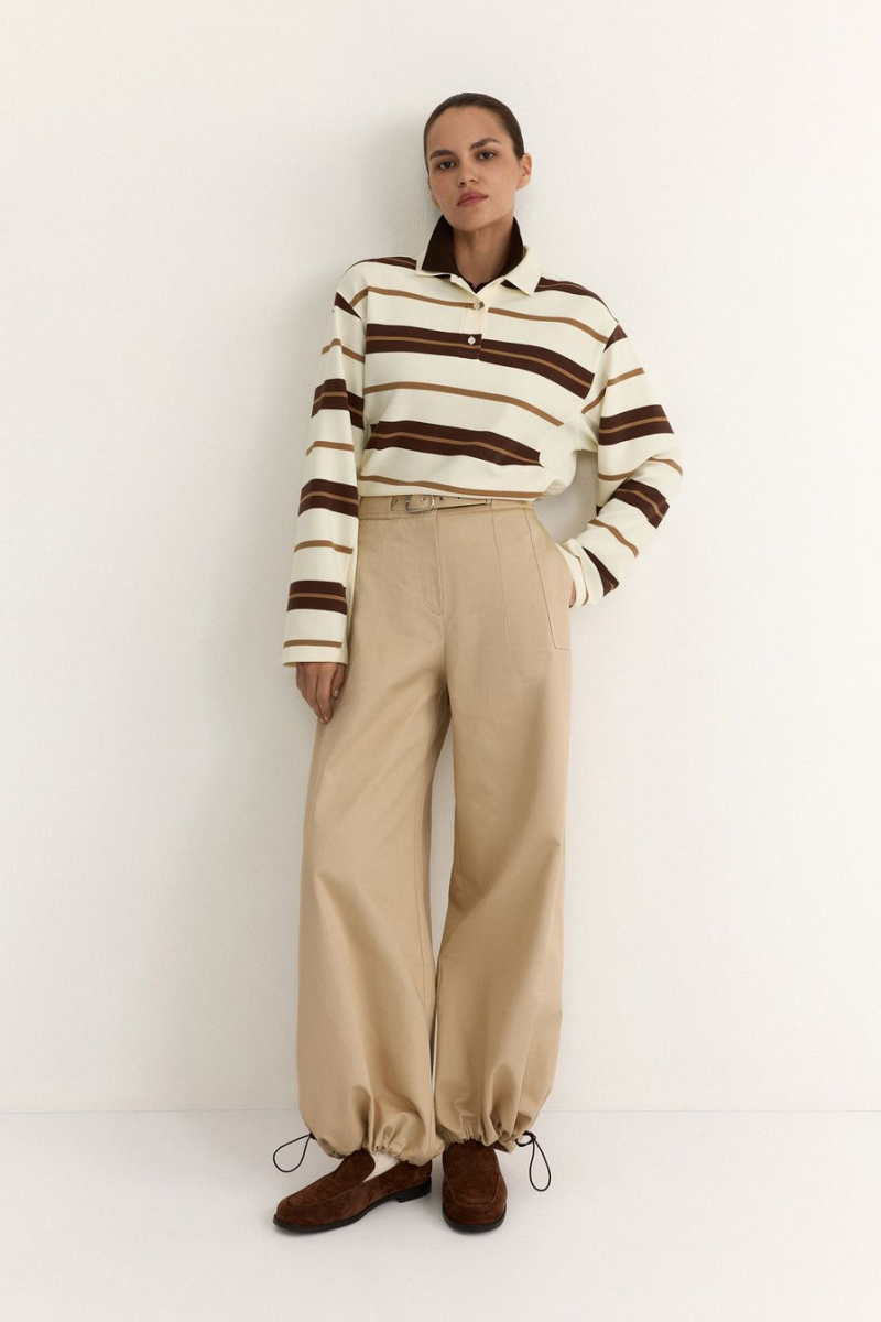 Брюки из 100% хлопка TOPTOP, цвет: бежевый, TT.032.19310.110 купить онлайн