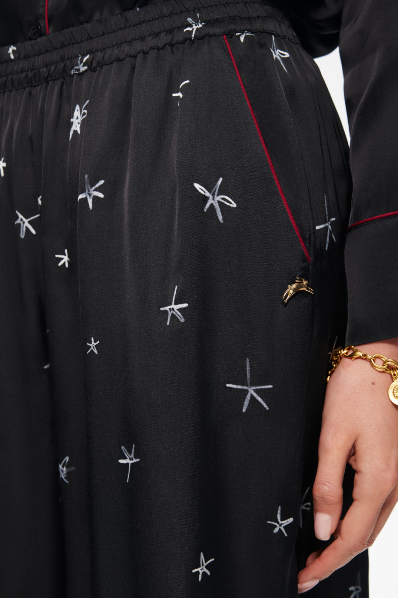 Брюки пижамные с принтом DREAMS BY ALENA AKHMADULLINA, цвет: Черный,  купить онлайн