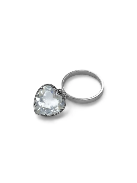 Серебряное кольцо «Влюбленная» с горным хрусталем