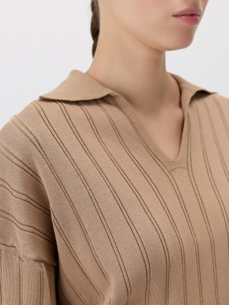 Пуловер с разрезами Conso, цвет: бежевый/молочный, KPL 260735 - бежевый/молочный купить онлайн