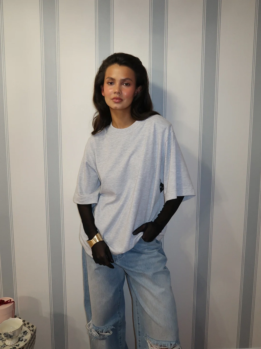 Футболка с лифом MIARTLAND, цвет: серый, НФ-00000832 купить онлайн