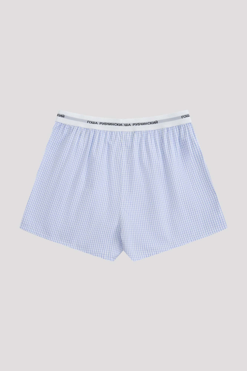 Боксеры хлопковые ГОША РУБЧИНСКИЙ, цвет: белый/голубой BXR_0301_white_blue | новая мужская коллекция купить онлайн