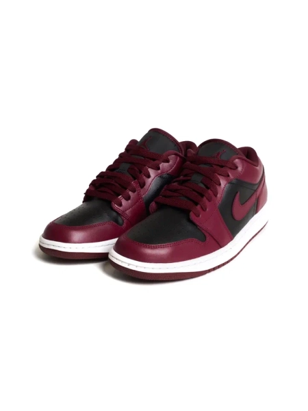 Кроссовки женские Air Jordan 1 Low "Black Maroon" NKDADDYS SNEAKERS, цвет: Бордовый DC0774-006 купить онлайн