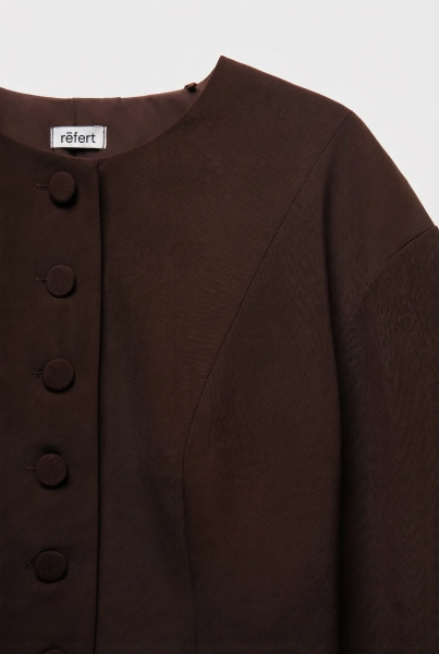 Жакет с округлым рукавом REFERT, цвет: коричневый, 04-3745/2-2511 купить онлайн
