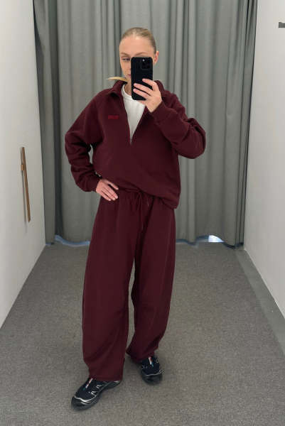 Свитшот на молнии BURGUNDY Label .B, цвет: burgundy, Tp.02.3.3756.1125BRD купить онлайн