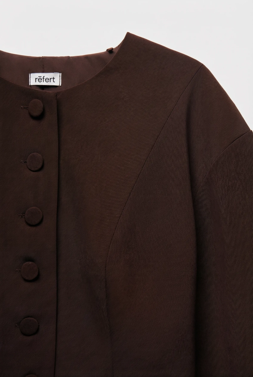 Жакет с округлым рукавом REFERT, цвет: коричневый, 04-3745/2-2511 купить онлайн