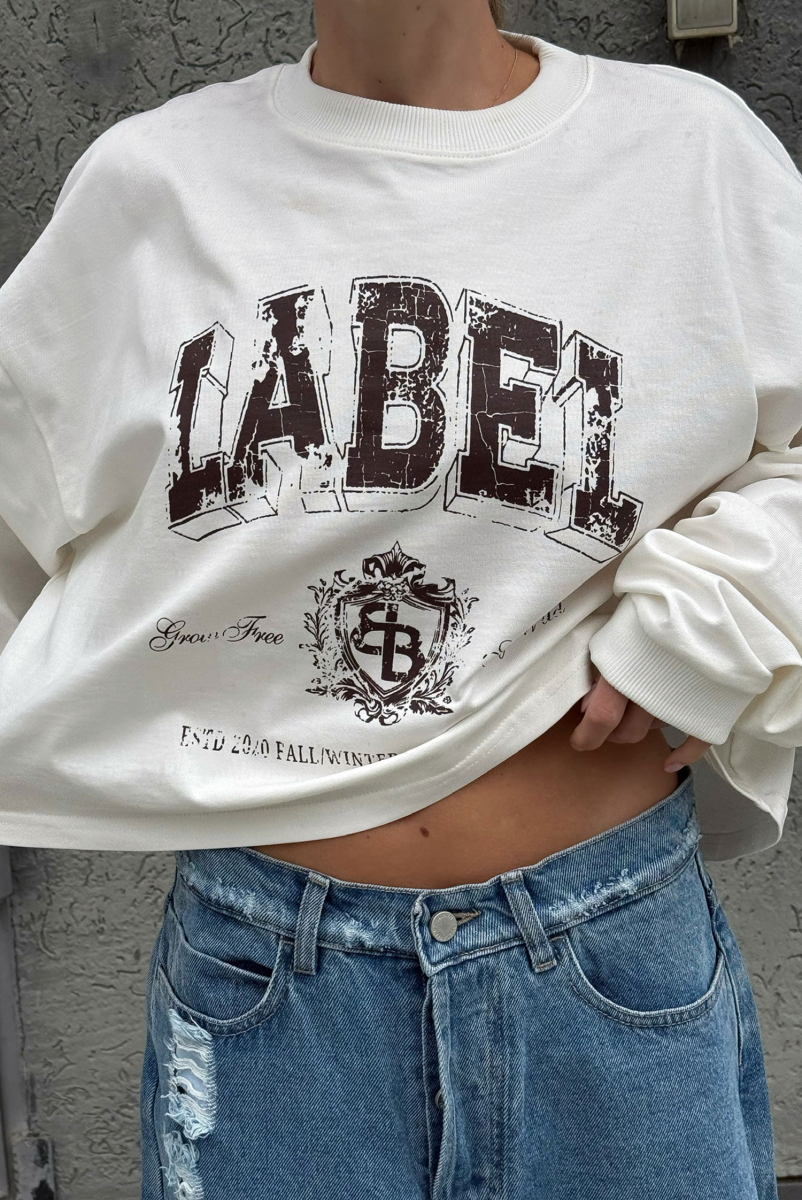 Лонгслив укороченный WHITE Label .B, цвет: WHITE,  купить онлайн