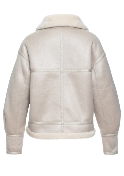 Дубленка-авиатор LAPLANDIA, цвет: молочный, 1651 купить онлайн