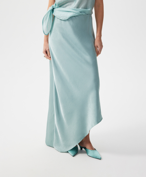 Юбка с асимметричной линией низа GLVR, цвет: зеленый, 126G26GAC6109 купить онлайн