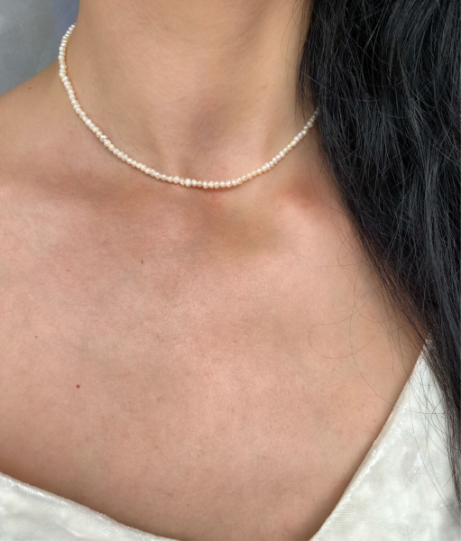 Колье жемчуг Tosya Store, цвет: серебро, N-rn2-Pear купить онлайн