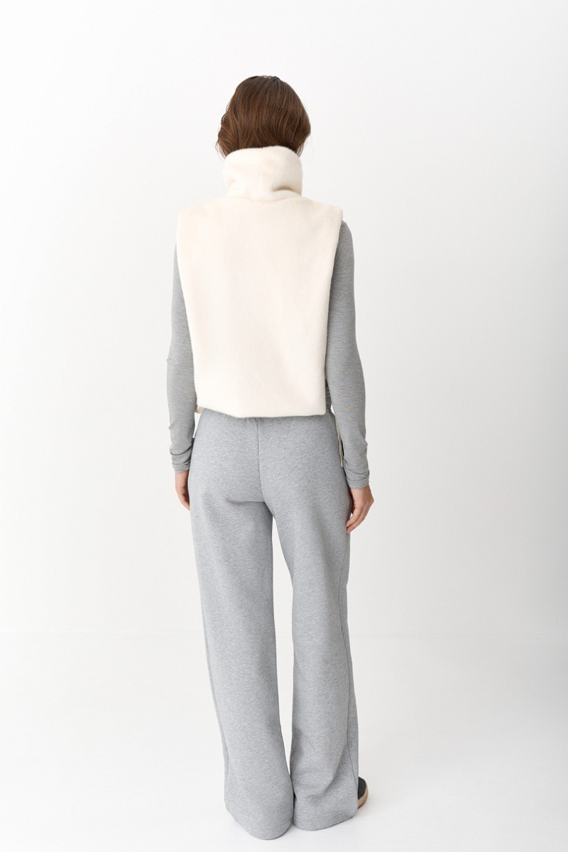 Манишка из искусственного меха Ricoco, цвет: молочный 4097/2 купить онлайн