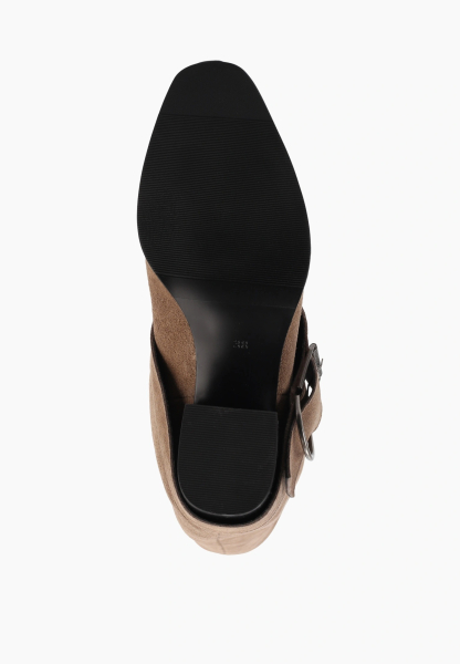 Сапоги на каблуке из натуральной замши SBALO, цвет: бежевый SHT82-1 купить онлайн