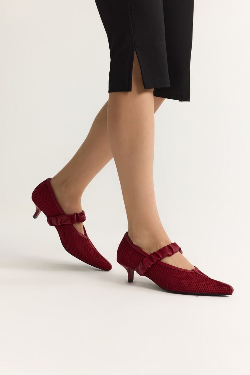 Туфли из сетки Lera Nena, цвет: Бордовый LNU.104.19123.330 купить онлайн