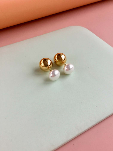 Серьги-гвоздики "Pearl ball" Tata Shop М410 купить онлайн