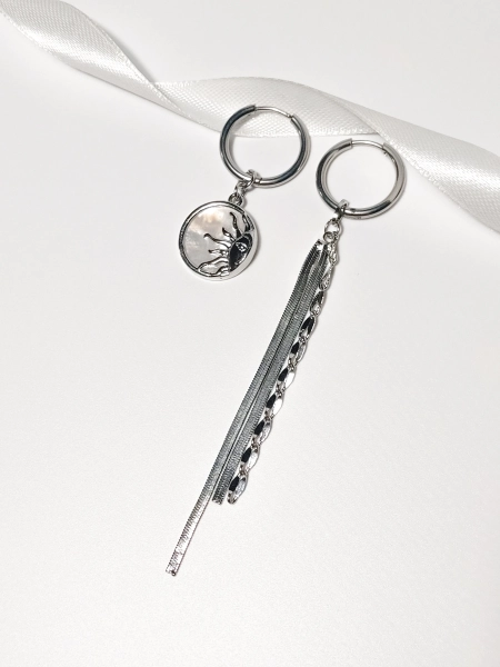 Серьги "Солнце с перламутром" NIN • S • SR-31 купить онлайн