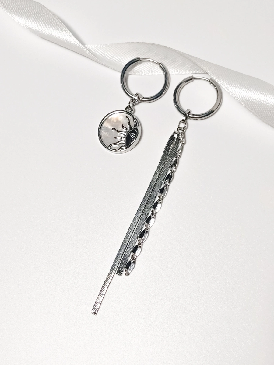 Серьги "Солнце с перламутром" NIN • S • SR-31 купить онлайн