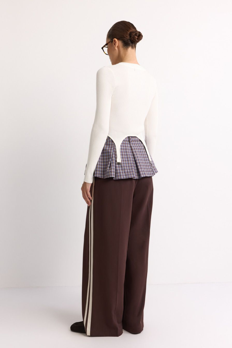 Джемпер с баской TOPTOP, цвет: белый, TT.050.17942.120 купить онлайн