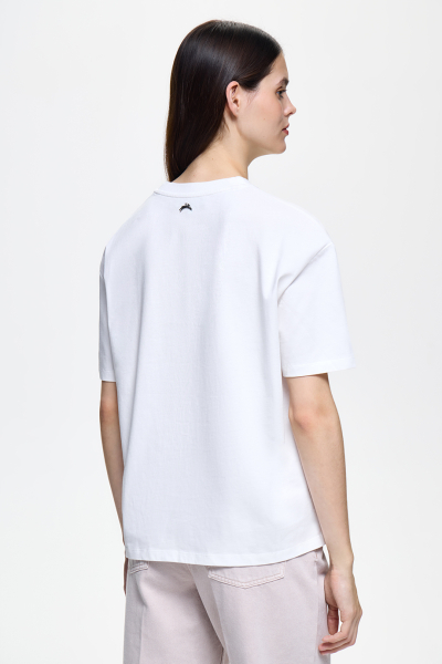 Футболка с принтом DREAMS BY ALENA AKHMADULLINA, цвет: белый, 126103120404450/302000 купить онлайн