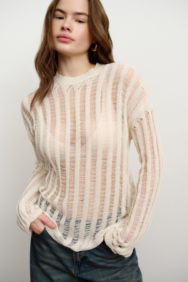 Джемпер фактурной вязки