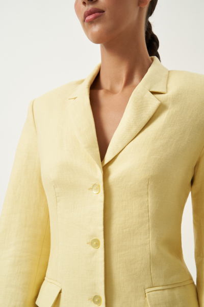 Жакет изо льна Charmstore, цвет: Желтый, 109-33050-330 купить онлайн