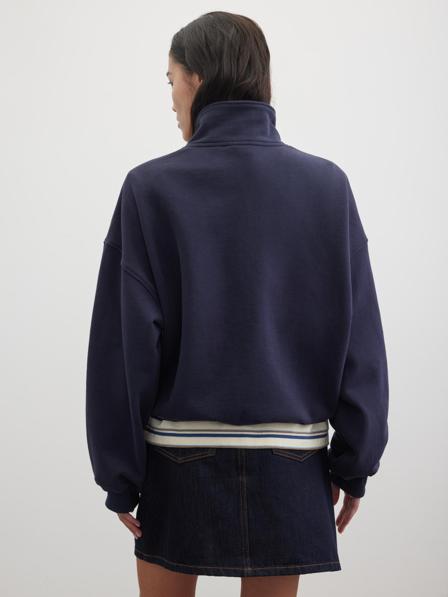 Толстовка на молнии с вышивкой Chaika, цвет: темно-синий, SS26HO02-24 купить онлайн