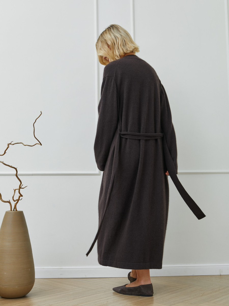 Кардиган длинный Pola Marou, цвет: коричневый, Mar4_2612 купить онлайн