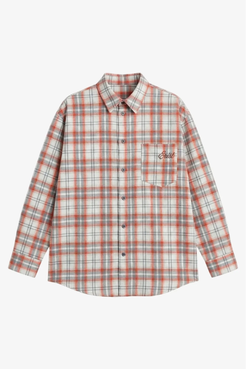 Рубашка в клетку с карманом