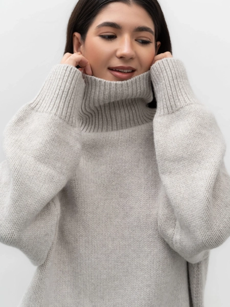 Свитер с горлом TRES, цвет: бежевый, НФ-00002442 купить онлайн