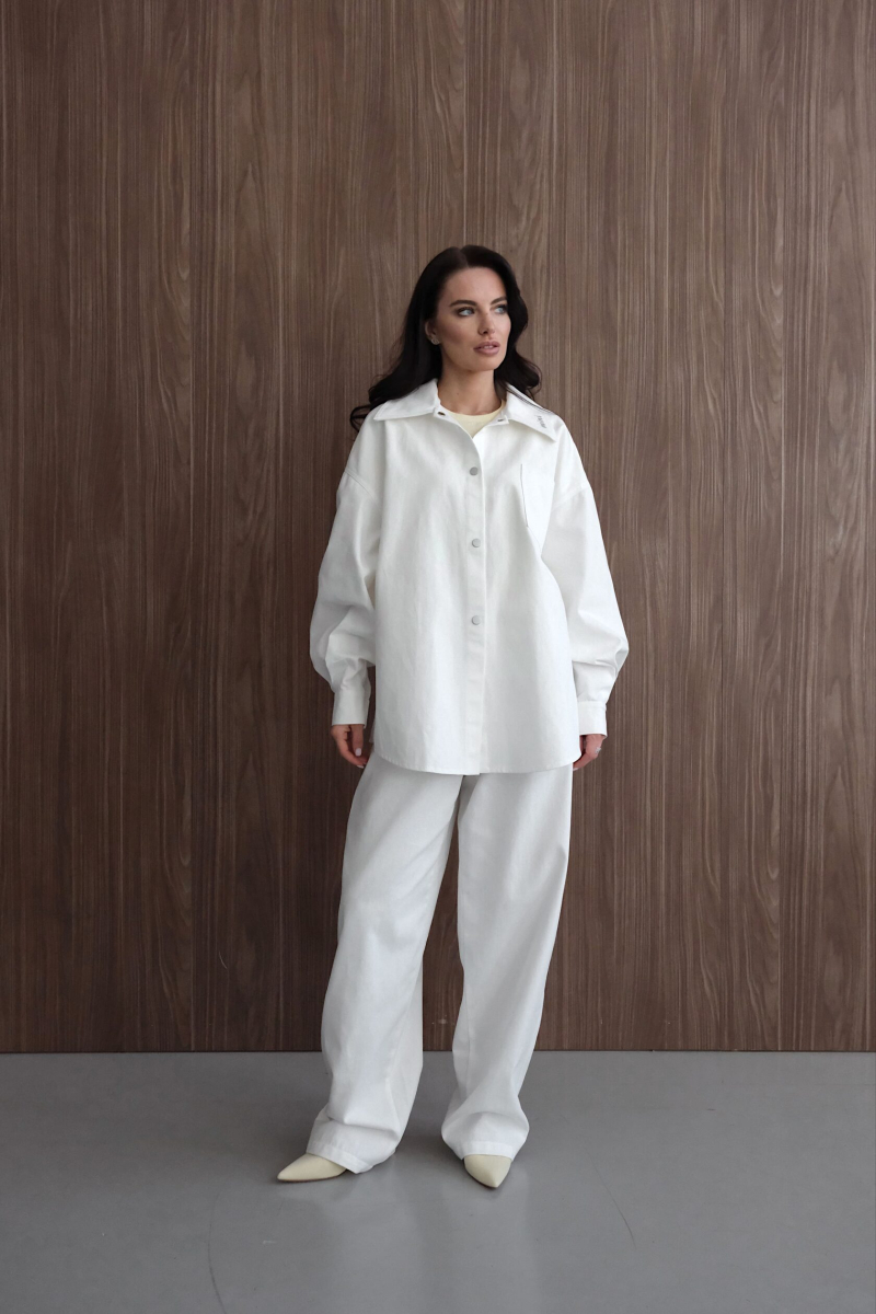 Джинсы оверсайз "Небо" Мини, цвет: молочный, НФ-00000503 купить онлайн