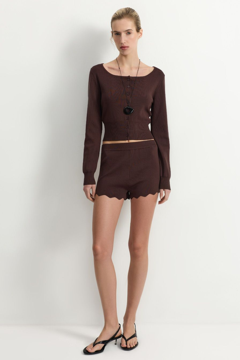 Кардиган из смесовой вискозы TOPTOP, цвет: коричневый, TT.051.17424.700 купить онлайн