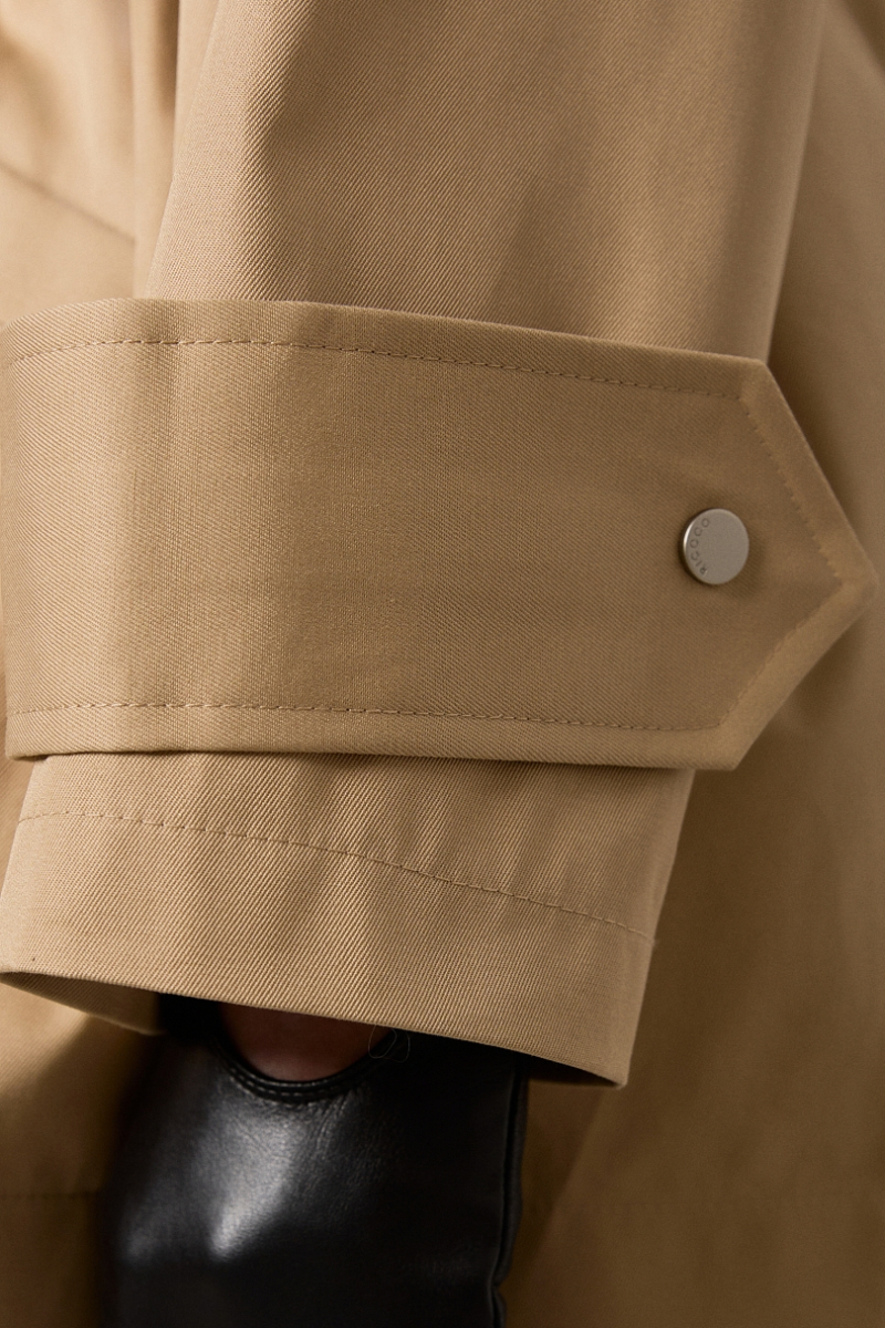 Ветровка с пропиткой, с патами и съемным утеплителем Ricoco, цвет: бежевый, 7069/1 купить онлайн